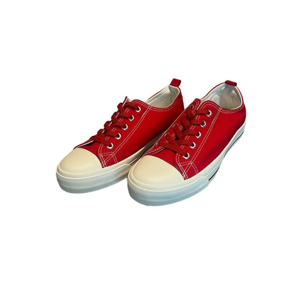 Fashion Fefoe Shoes - Fashion Fefoe Red Canvas Low Top Sneakers Women's Size 7